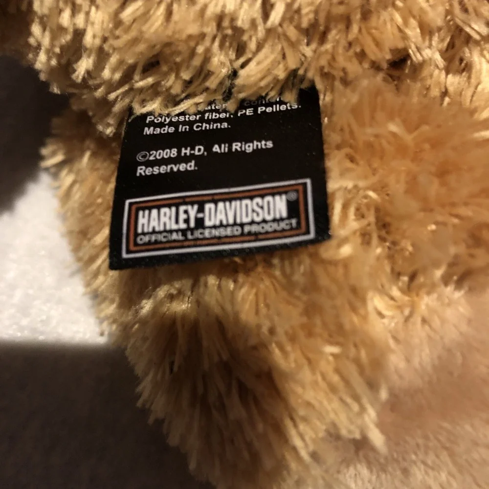 Harley Davidson Teddy Bear Plush Embroidered Foot Black Tshirt‎ 13